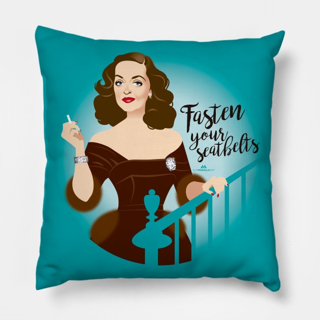 Fasten your seatbelts Pillow by AlejandroMogolloArt