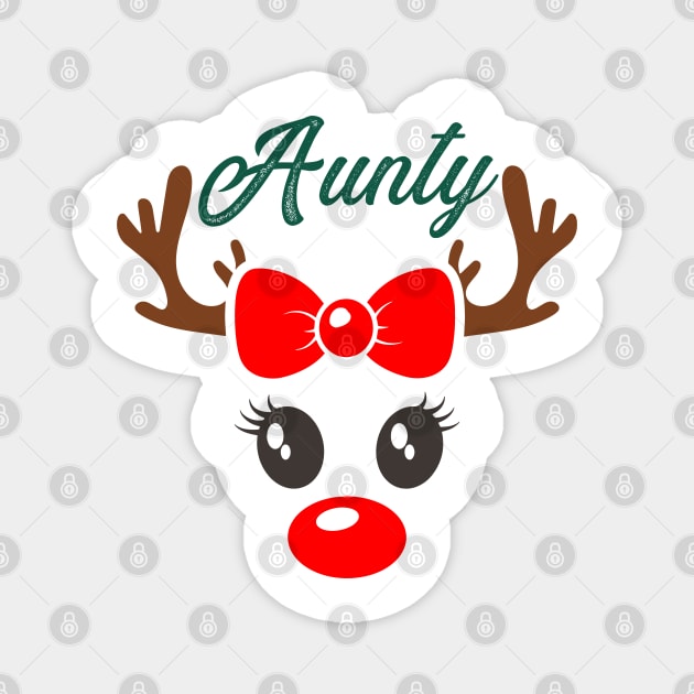 Aunty Reindeer Antlers Magnet by Horskarr