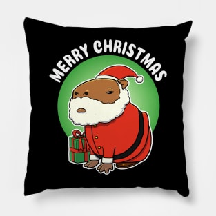 Merry Christmas Grumpy Capybara Christmas Pillow