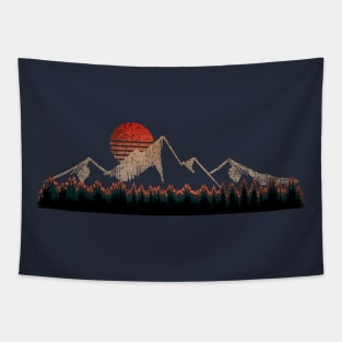 Pixel Mountain Tapestry