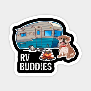 Bulldog Dog Rv Buddies Pet Lovers Funny Camping Camper Magnet