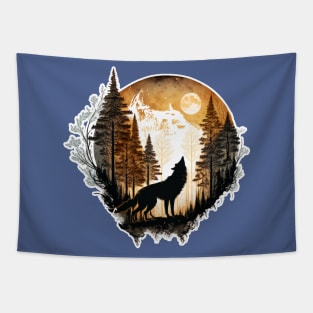 Howling Wolf Tapestry