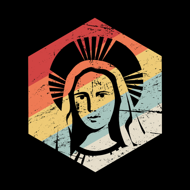 Retro 70s Catholic Virgin Mary Icon by Wizardmode