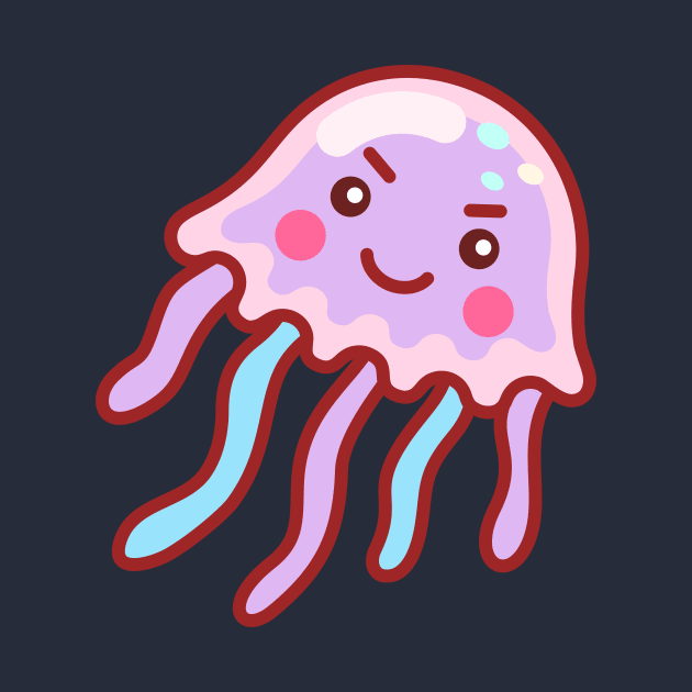 Evil Cotton Candy Jellyfish Minimal by lightsonfire