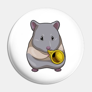 Hamster Musician Trumpet Music Pin