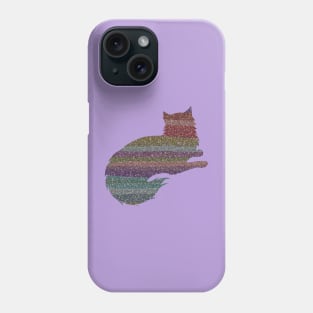 Rainbow Glitter Cat Phone Case