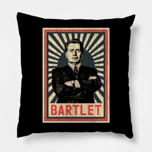 Vintage Poster Bartlet For America Pillow