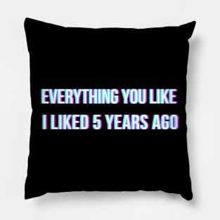 Everything you like, I liked 5 years ago Pillow
