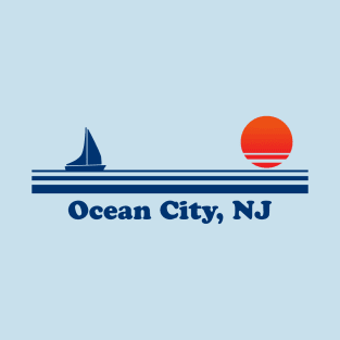 Ocean City, NJ - Sailboat Sunrise T-Shirt
