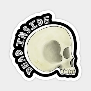 Dead Inside with Side Facing Skull Magnet