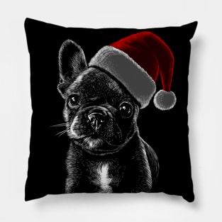 Pug Dog Christmas Pillow