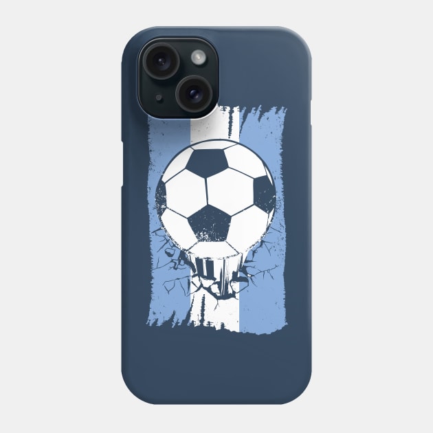 Vintage Argentinian Flag with Football // Retro Argentina Soccer Phone Case by SLAG_Creative