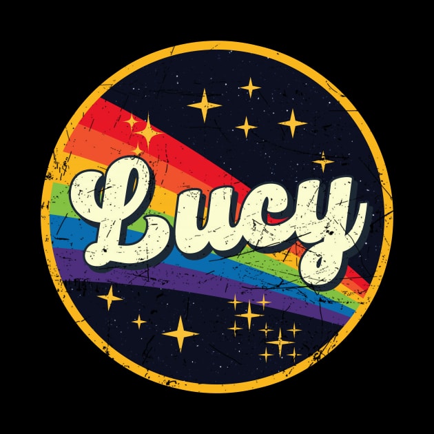 Lucy // Rainbow In Space Vintage Grunge-Style by LMW Art