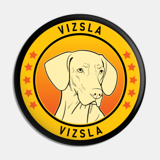 Vizsla Dog Portrait Pin