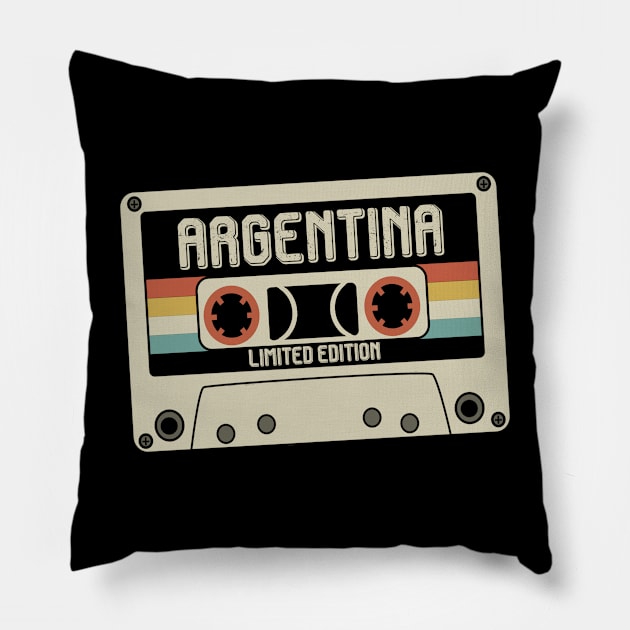 Argentina - Limited Edition - Vintage Style Pillow by Debbie Art