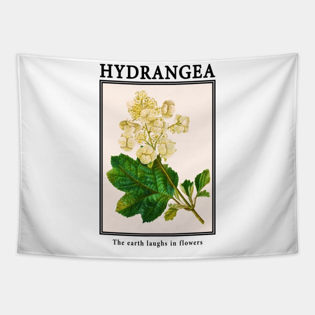 Hydrangea // Vintage Postcard Tapestry by j.adevelyn