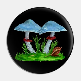 MUSHROOM ART SERIES: Psilocybe aeruginosa Pin