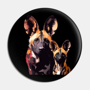 African Wild Dog Fathers Day Pin