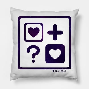 Love plus Love? Aesthetic white Pillow