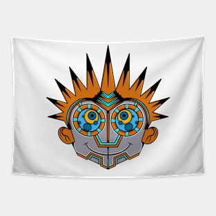 Mecha cyborg calvin and hobbes unique eyes Tapestry