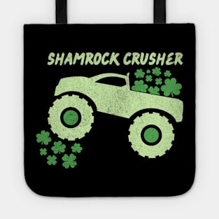 Shamrock Crusher St Patrick's Day Monster Truck Lover Tote