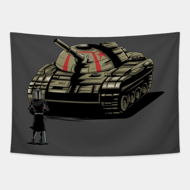 Tank Knight Tapestry by Zascanauta