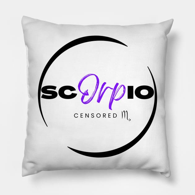 Scorpio sun sign Pillow by AngelkatSoulTalk