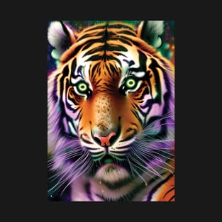 Psychedelic Tiger | Colorful Tiger Art | Astral Tiger Painting | Beautiful Multicolored Tiger T-Shirt