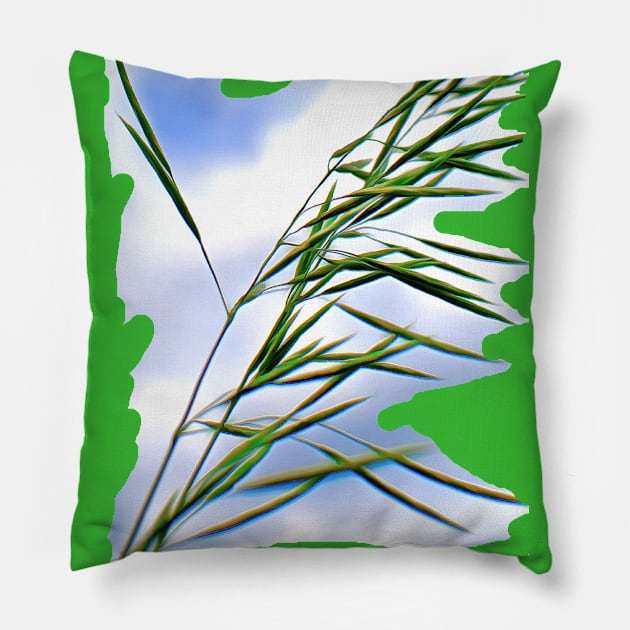 Grass Pillow by Evgeniya