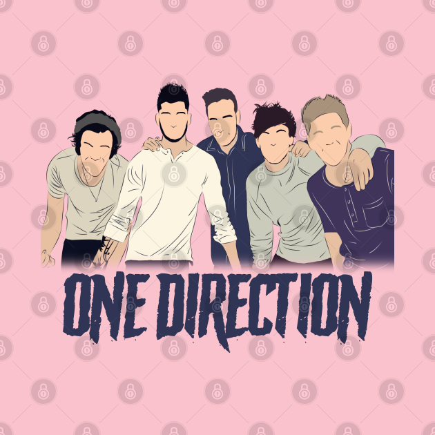 Disover one direction friendship - Flat Design Style - T-Shirt