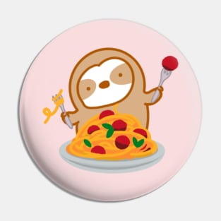 Cute Spaghetti Pasta Sloth Pin
