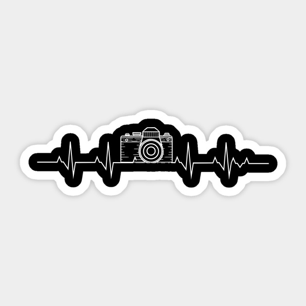 Camera Photography Heartbeat For Photographers Photography Heartbeat Sticker Teepublic