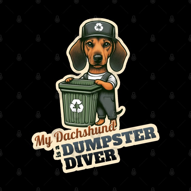 Dumpsdter diver Dachshund by k9-tee