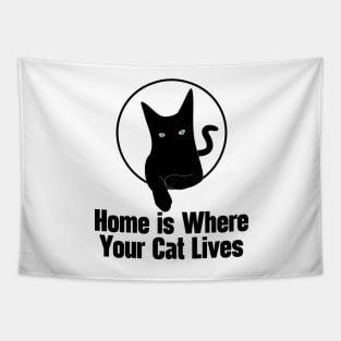 Home Is Where Your Cat Lives Tapestry