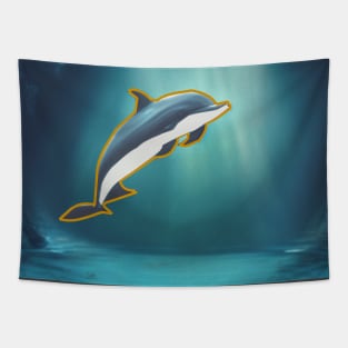 dolphin art Tapestry