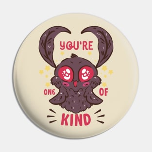 Cute Positive Affirmation You’re One of Kind Mothman West Virginia Cryptid Creature Pin