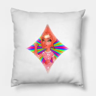 brunette bratz doll with pink sunglasses Throw Pillow for Sale by Virgo  Sun