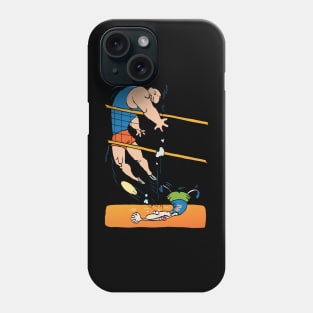 Funny volleyball black Phone Case