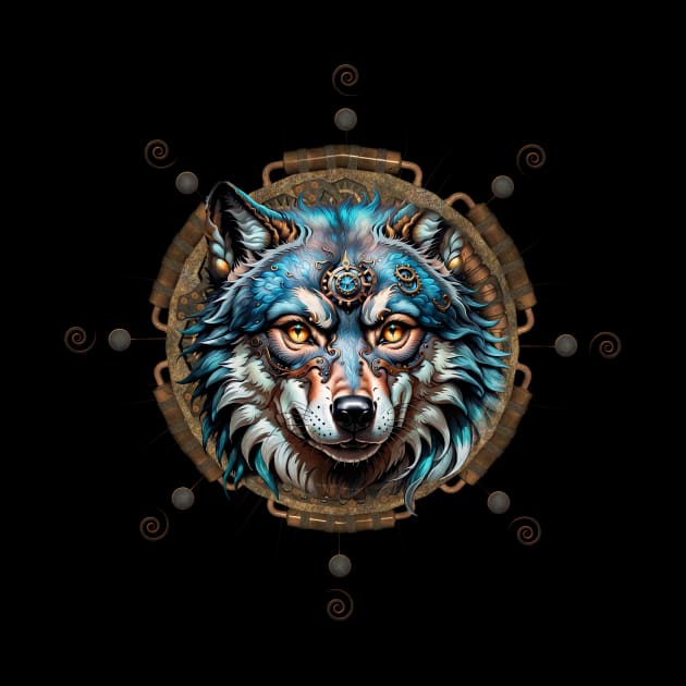 Fantasytic steampunk wolf. by Nicky2342