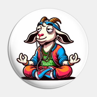 Funny goat yoga Pin