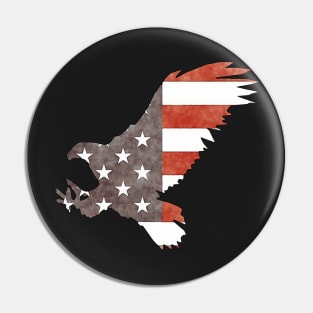 Eagle With Stars And Stripes Pin