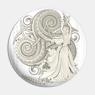 Dancing Celtic fairy Pin