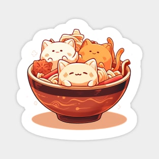 cat ramen Magnet