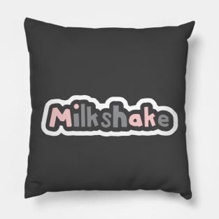 80s Strawberry Milkshake Pink Typography Pillow