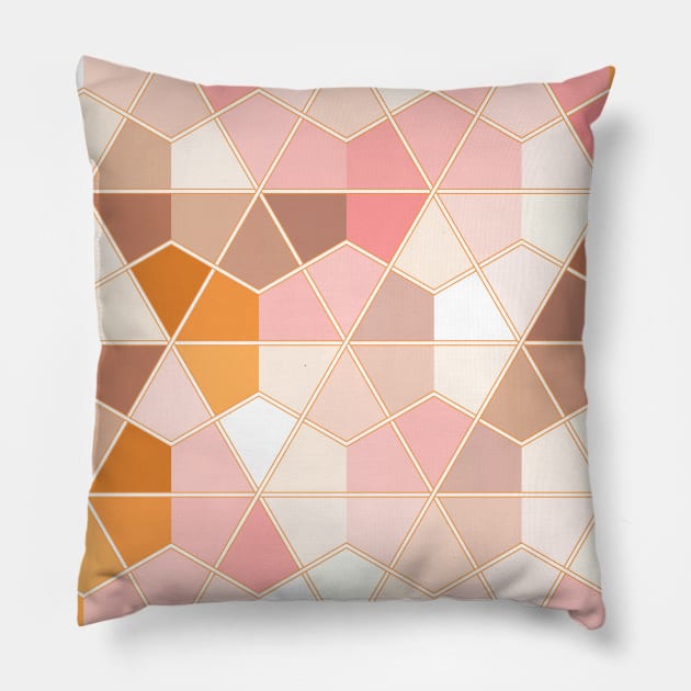 Hexagon Tiles I. Pillow by matise