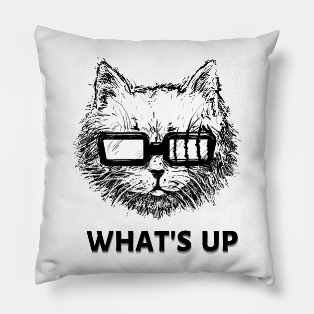 what's up Scarface cat Pillow by TrendsCollection