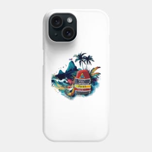 Key West Southernmost Point Marker with Cuban background - WelshDesigns Phone Case