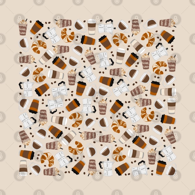 I love coffee pastel pattern by Simplulina