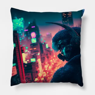 Neon City Pillow