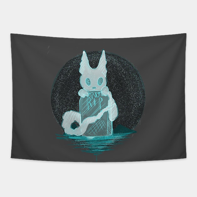 Boo Kitty Tapestry by TheNeutralDragon